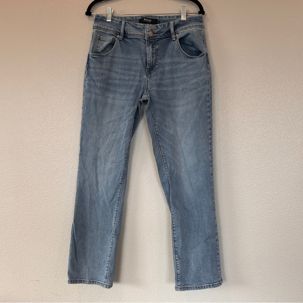 Hudson Los Angeles Midrise Straight Leg Stretch  Blue Jeans‎ Women's Size 8